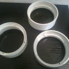 CNC turned metal components with durable powder coated surface finish