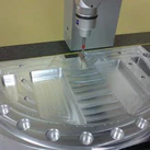 Quality inspection of a precision aluminum part using a 3D coordinate measuring machine